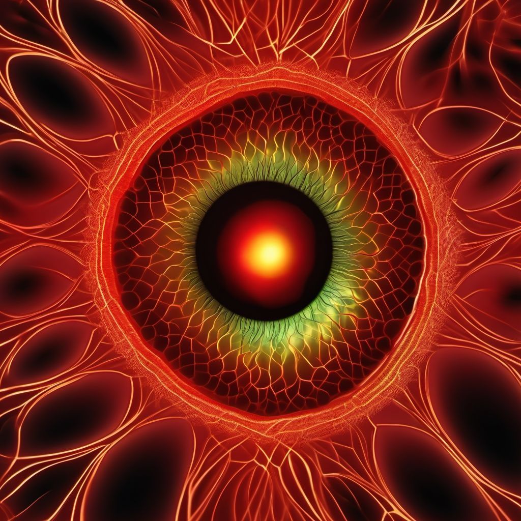 Retinal neovascularization, unspecified digital illustration