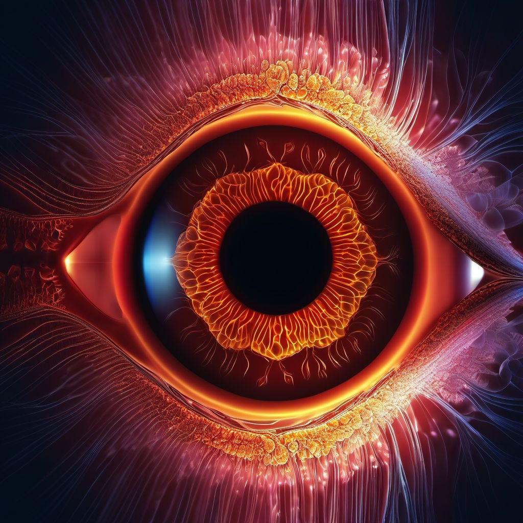 Retinal vasculitis digital illustration