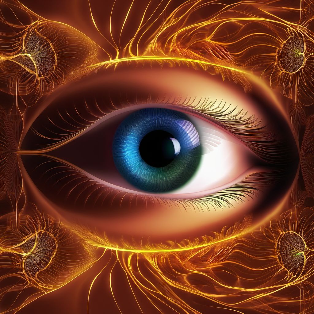 Retinal telangiectasis digital illustration