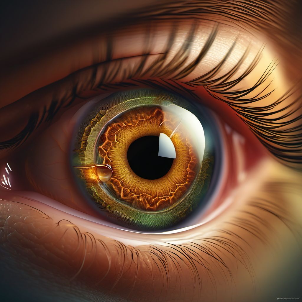 Retrolental fibroplasia digital illustration