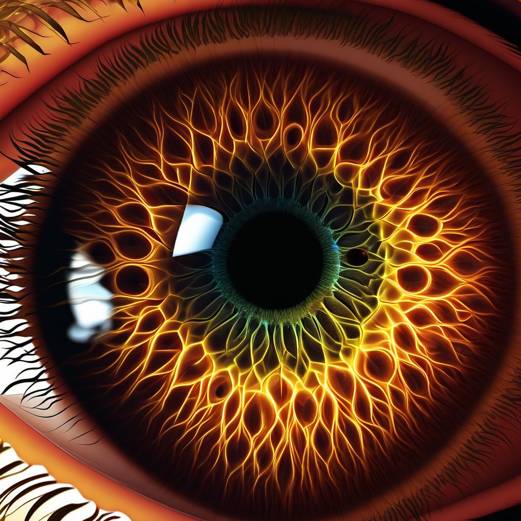 Nonexudative age-related macular degeneration, unspecified eye digital illustration