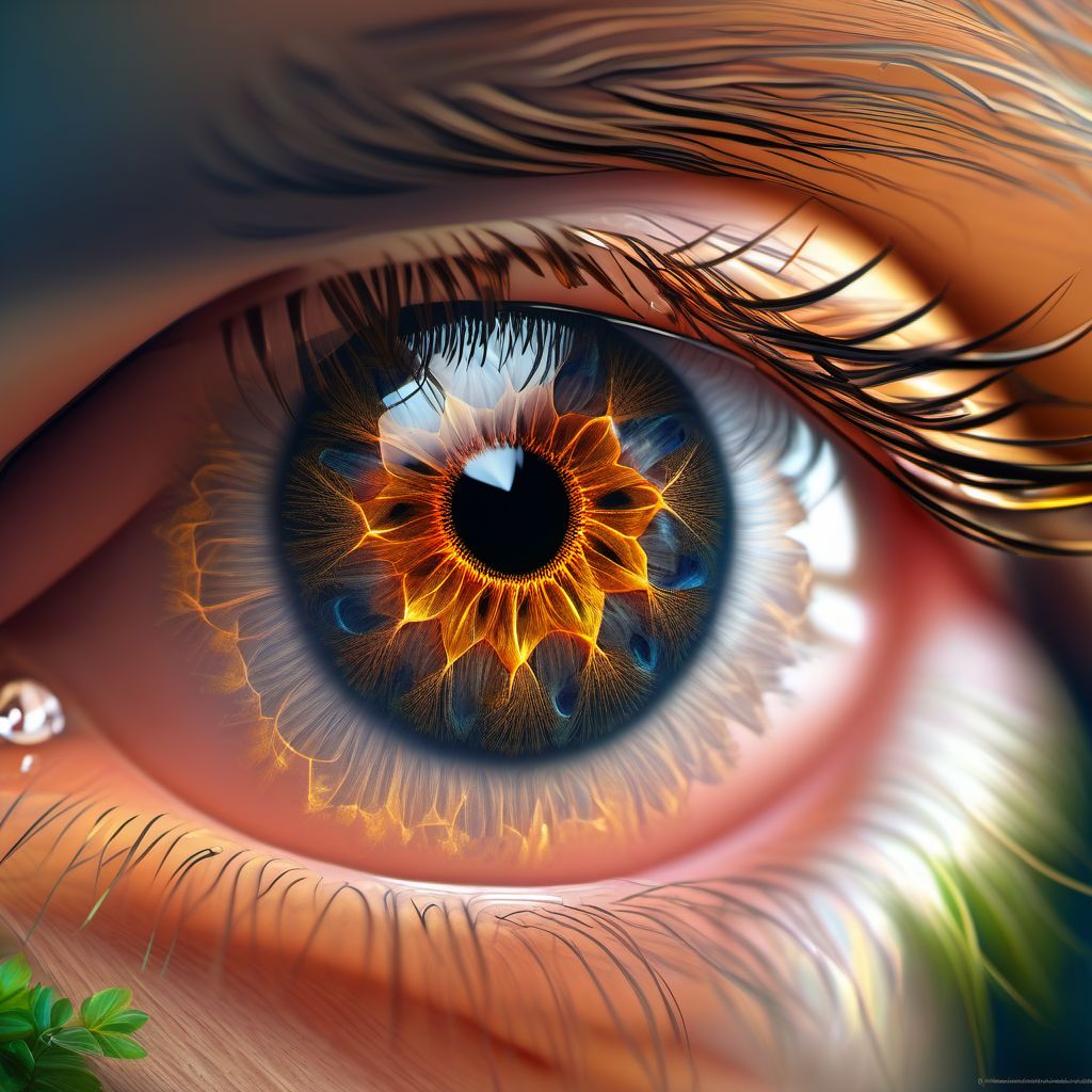 Exudative age-related macular degeneration digital illustration