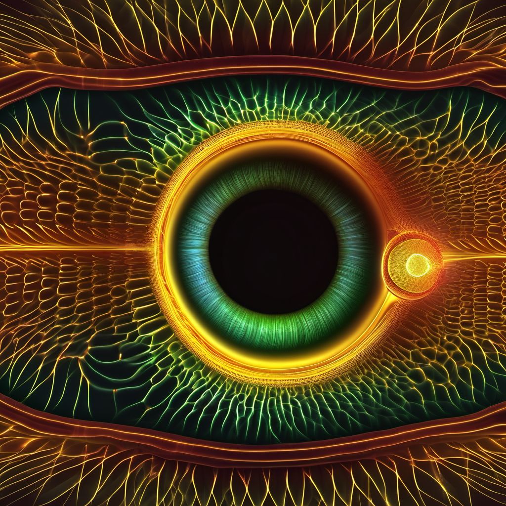 Angioid streaks of macula digital illustration