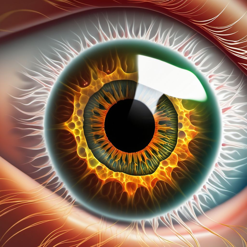 Macular cyst, hole, or pseudohole digital illustration