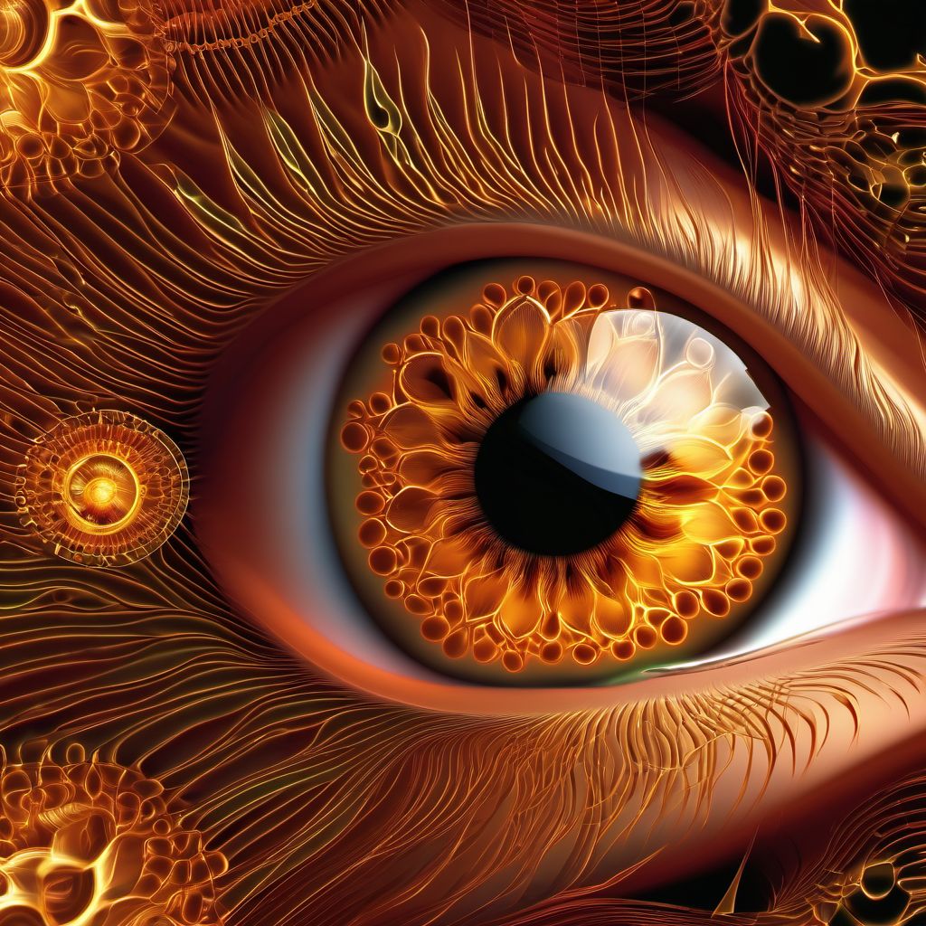 Peripheral retinal degeneration digital illustration