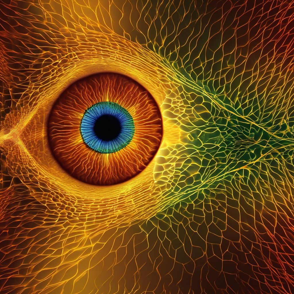 Age-related reticular degeneration of retina digital illustration