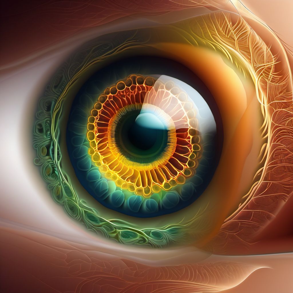 Separation of retinal layers digital illustration