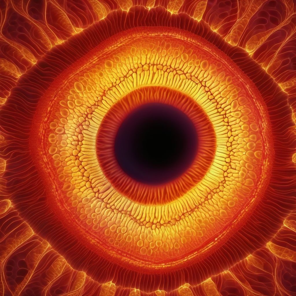 Serous detachment of retinal pigment epithelium digital illustration