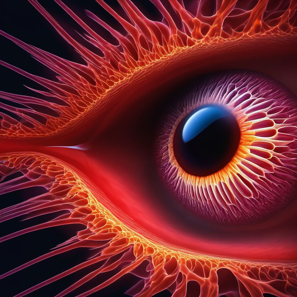 Hemorrhagic detachment of retinal pigment epithelium digital illustration