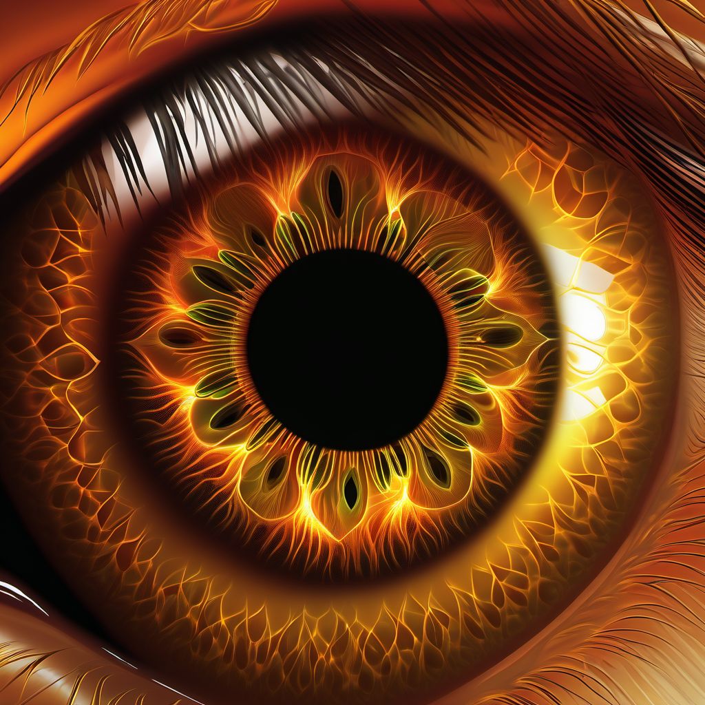 Unspecified retinal disorder digital illustration