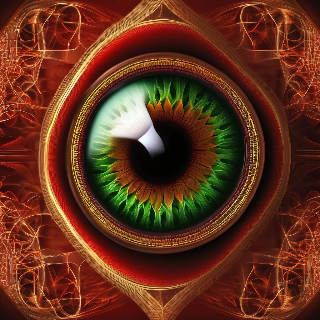 Ocular hypertension digital illustration