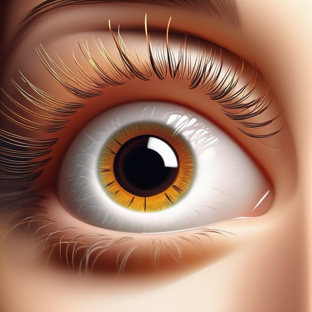 Primary angle closure without glaucoma damage digital illustration