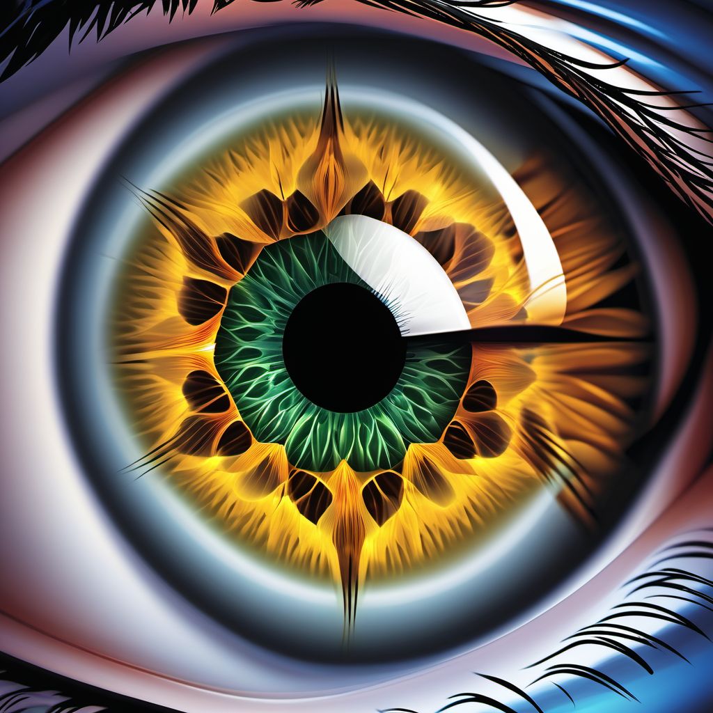 Primary open-angle glaucoma digital illustration