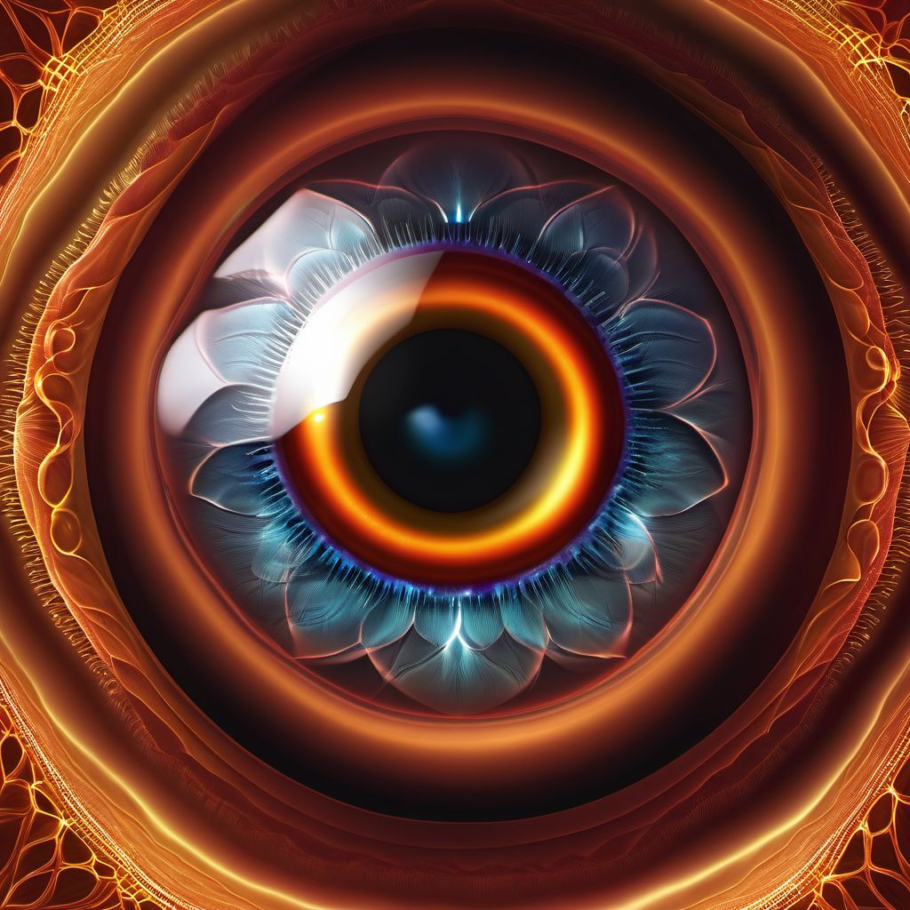 Pigmentary glaucoma, unspecified eye digital illustration