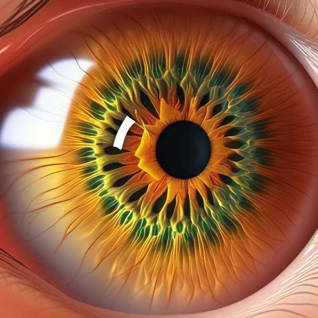 Primary angle-closure glaucoma digital illustration