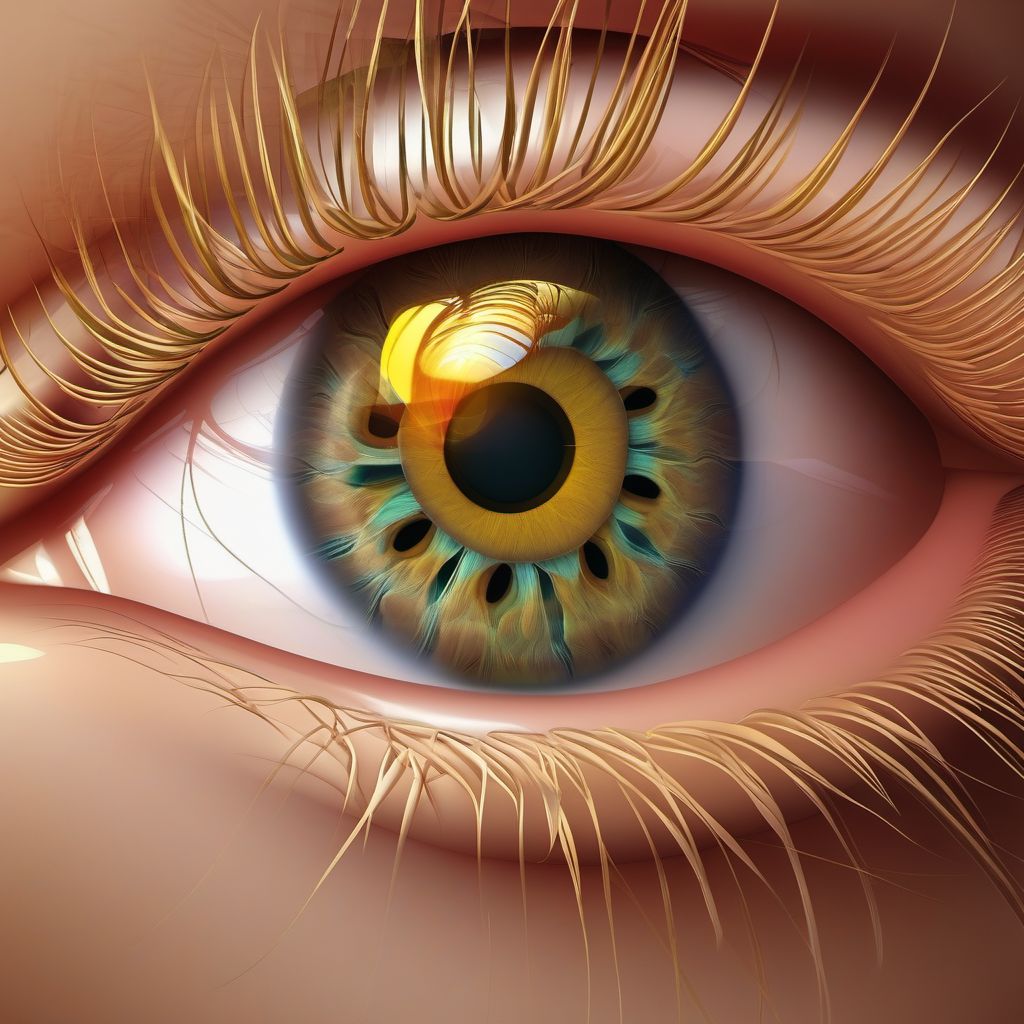 Unspecified primary angle-closure glaucoma digital illustration