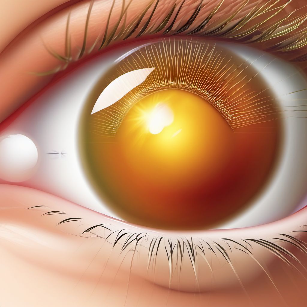 Acute angle-closure glaucoma digital illustration