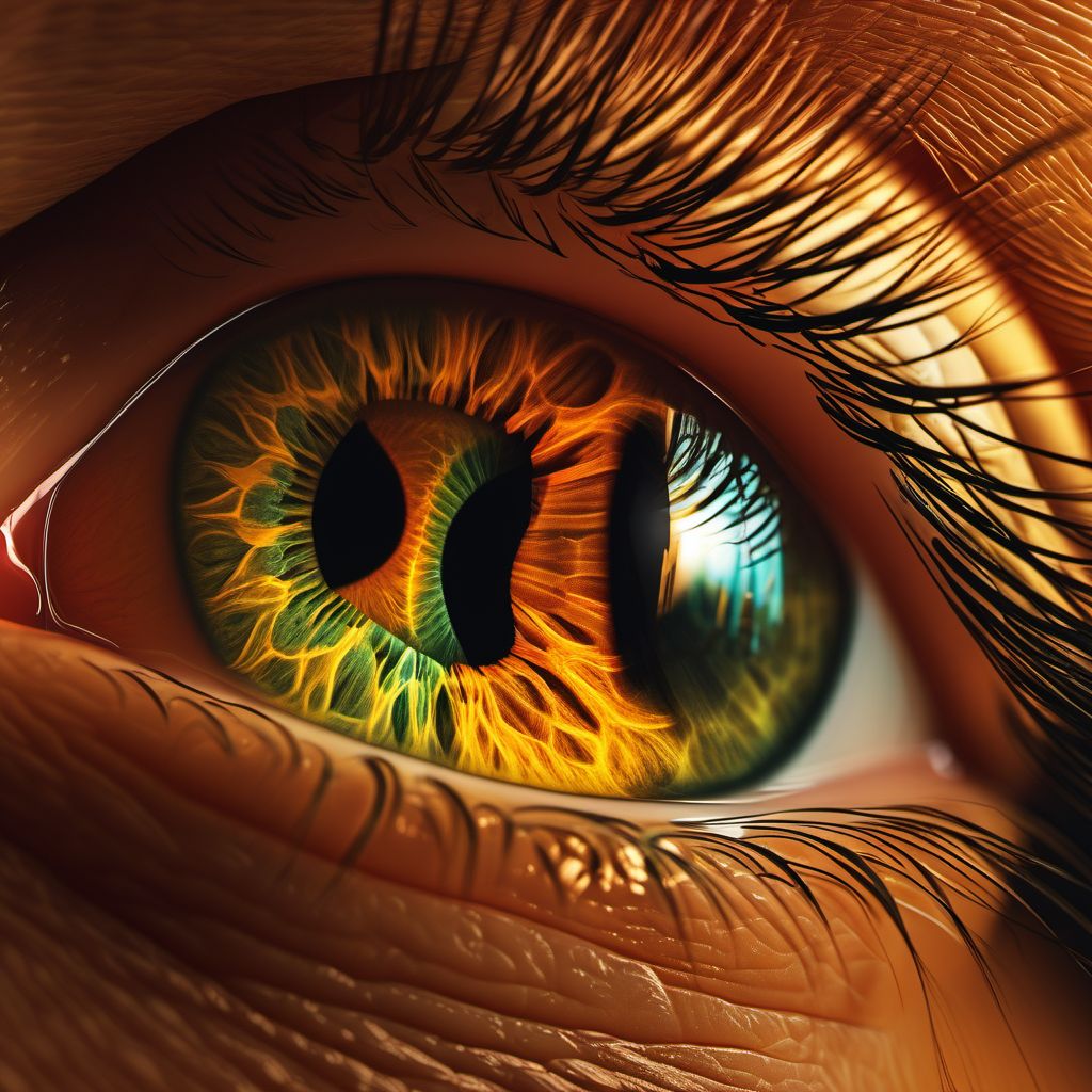 Intermittent angle-closure glaucoma digital illustration