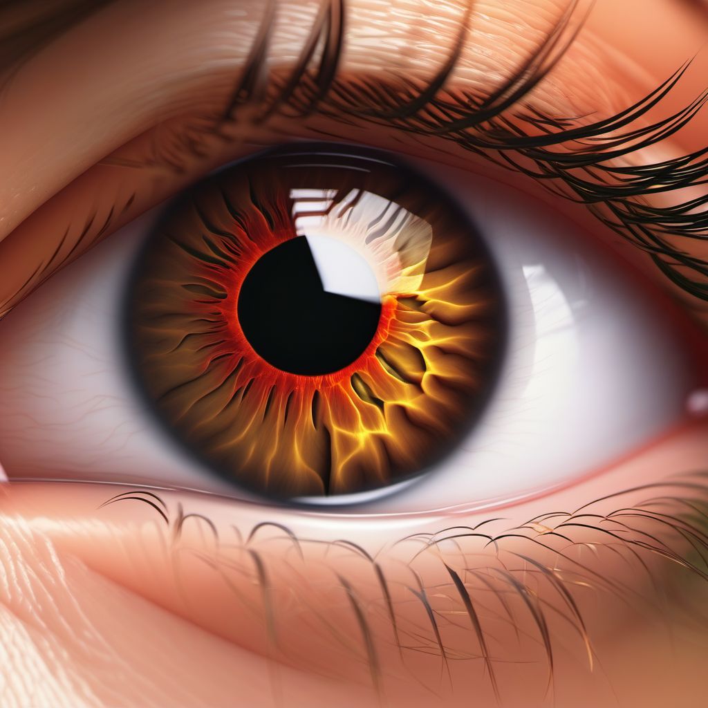 Glaucoma secondary to eye inflammation, unspecified eye digital illustration