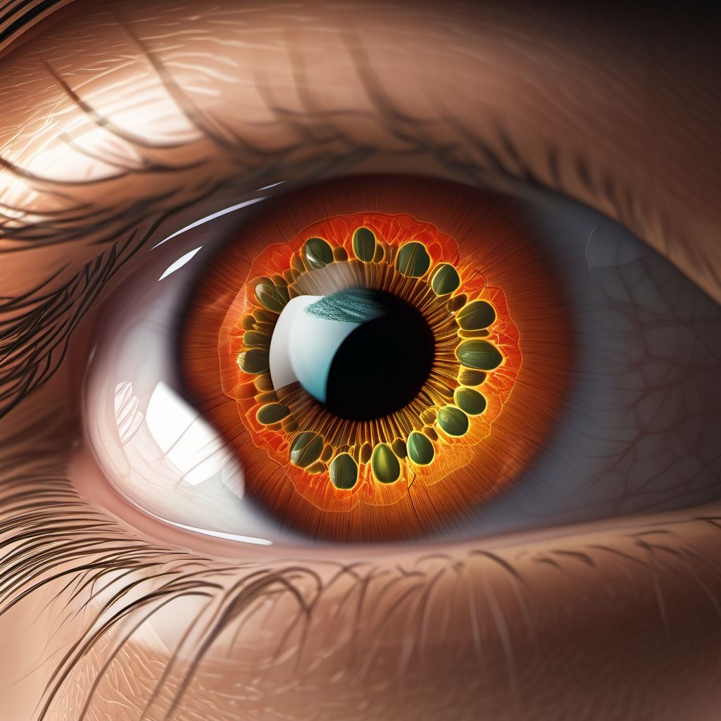 Vitreous abscess (chronic) digital illustration