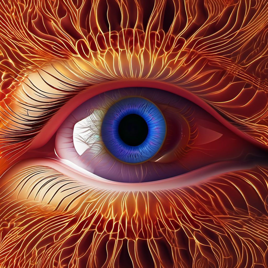 Sympathetic uveitis digital illustration