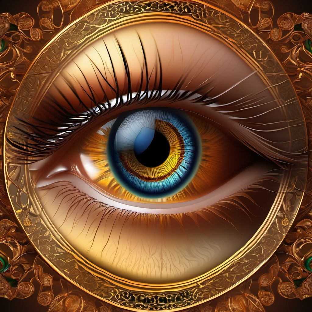 Hypotony of eye digital illustration