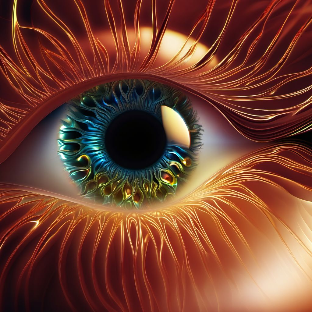 Optic neuritis digital illustration