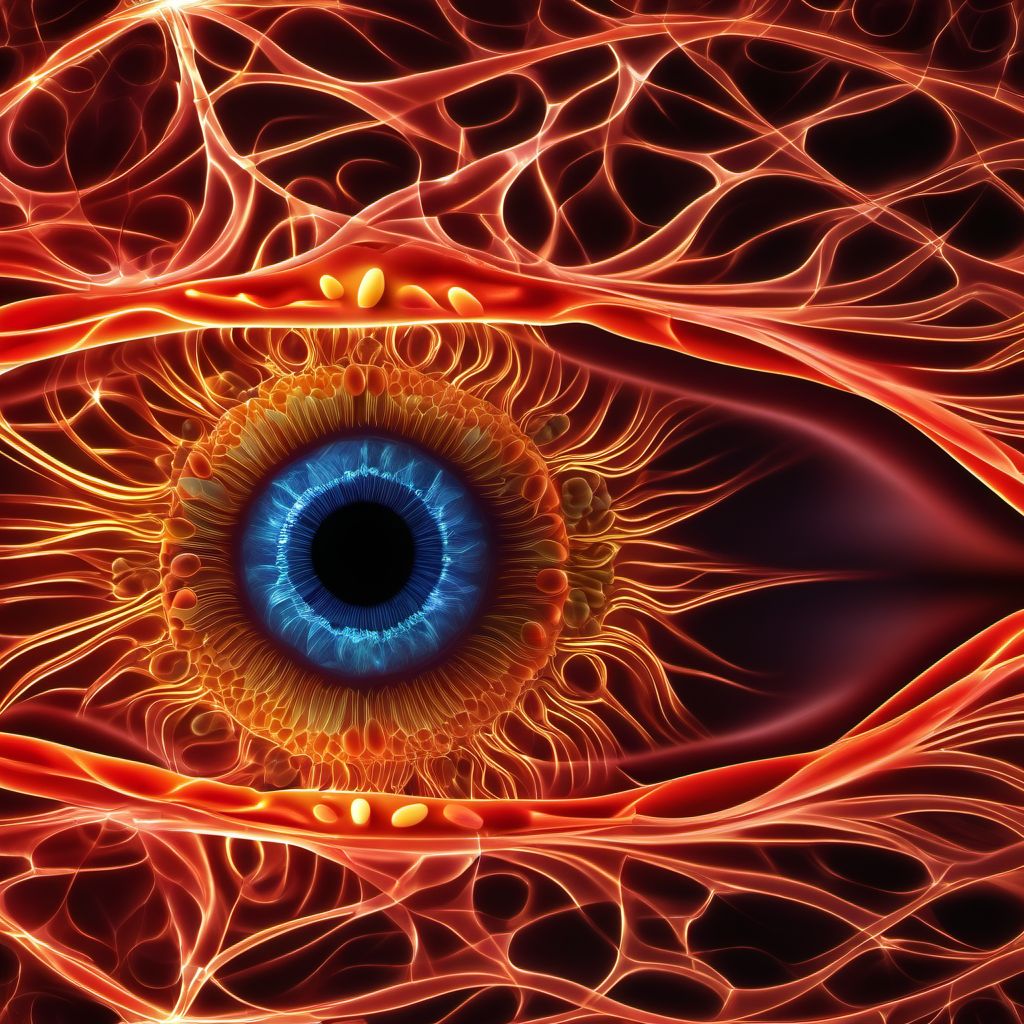 Nutritional optic neuropathy digital illustration