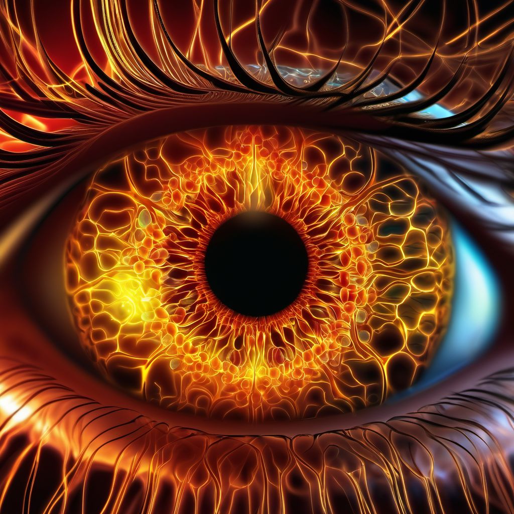 Toxic optic neuropathy digital illustration