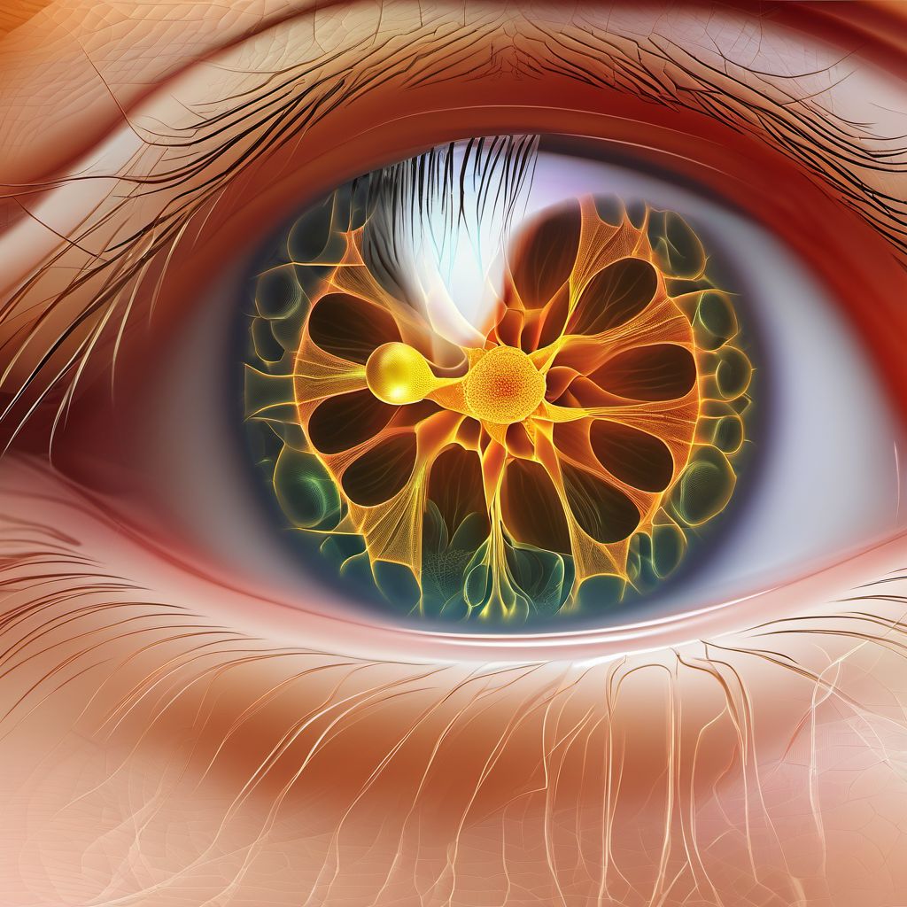 Other disorders of optic [2nd] nerve and visual pathways digital illustration