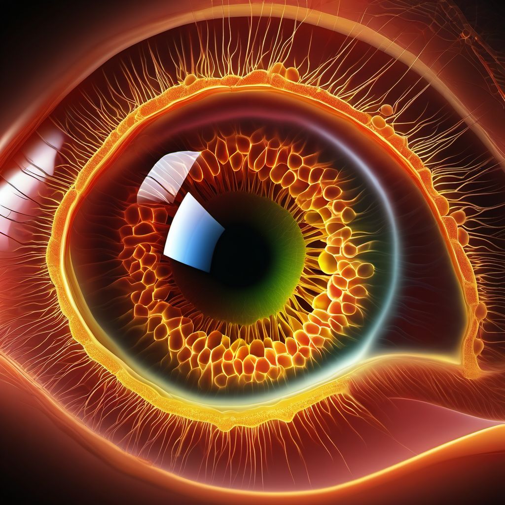 Optic nerve hypoplasia digital illustration