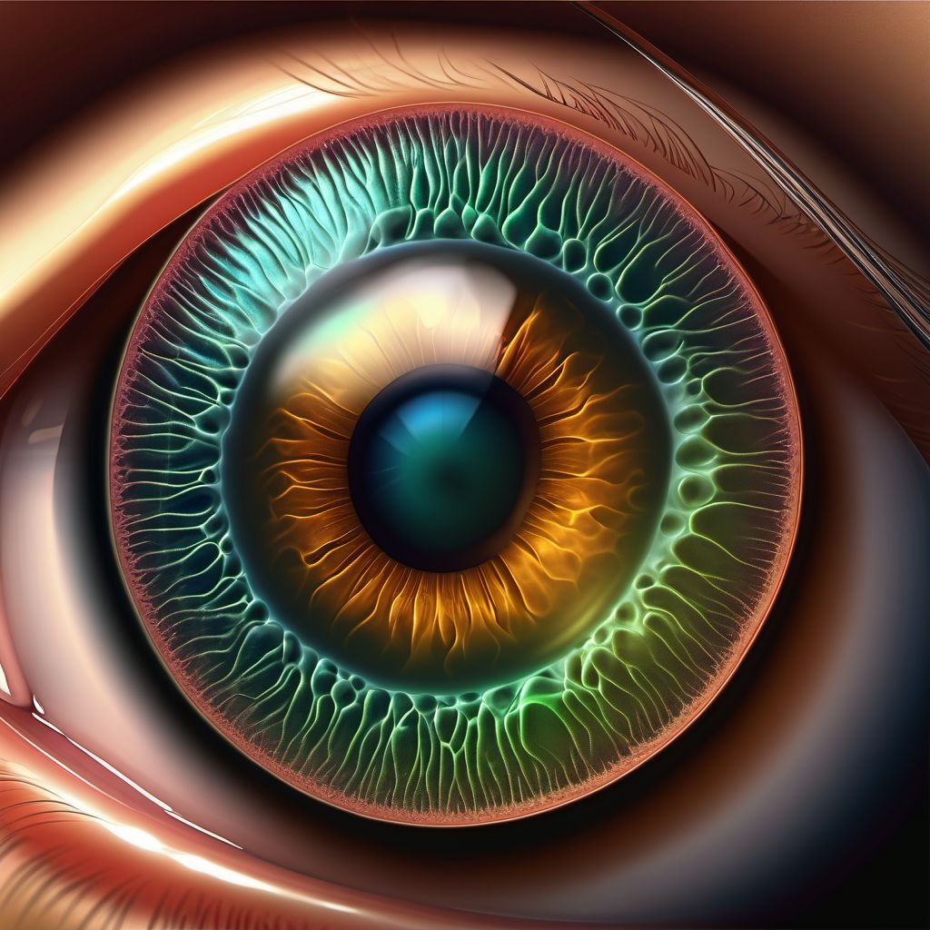 Primary optic atrophy digital illustration