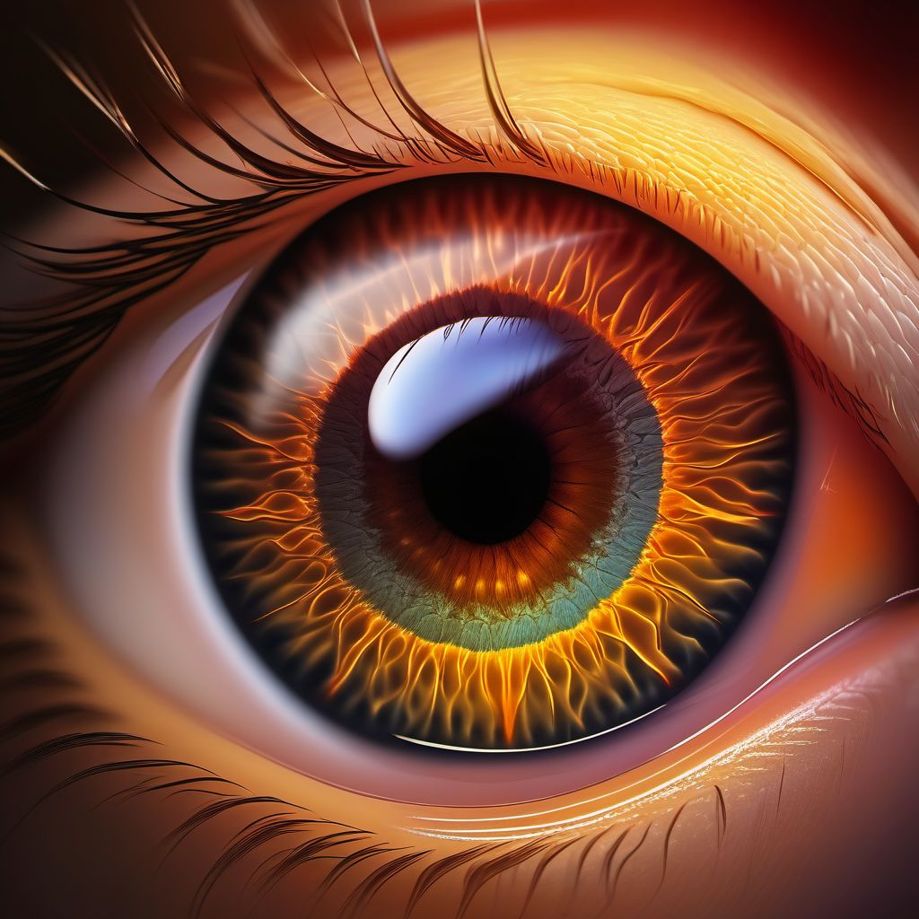 Glaucomatous optic atrophy digital illustration