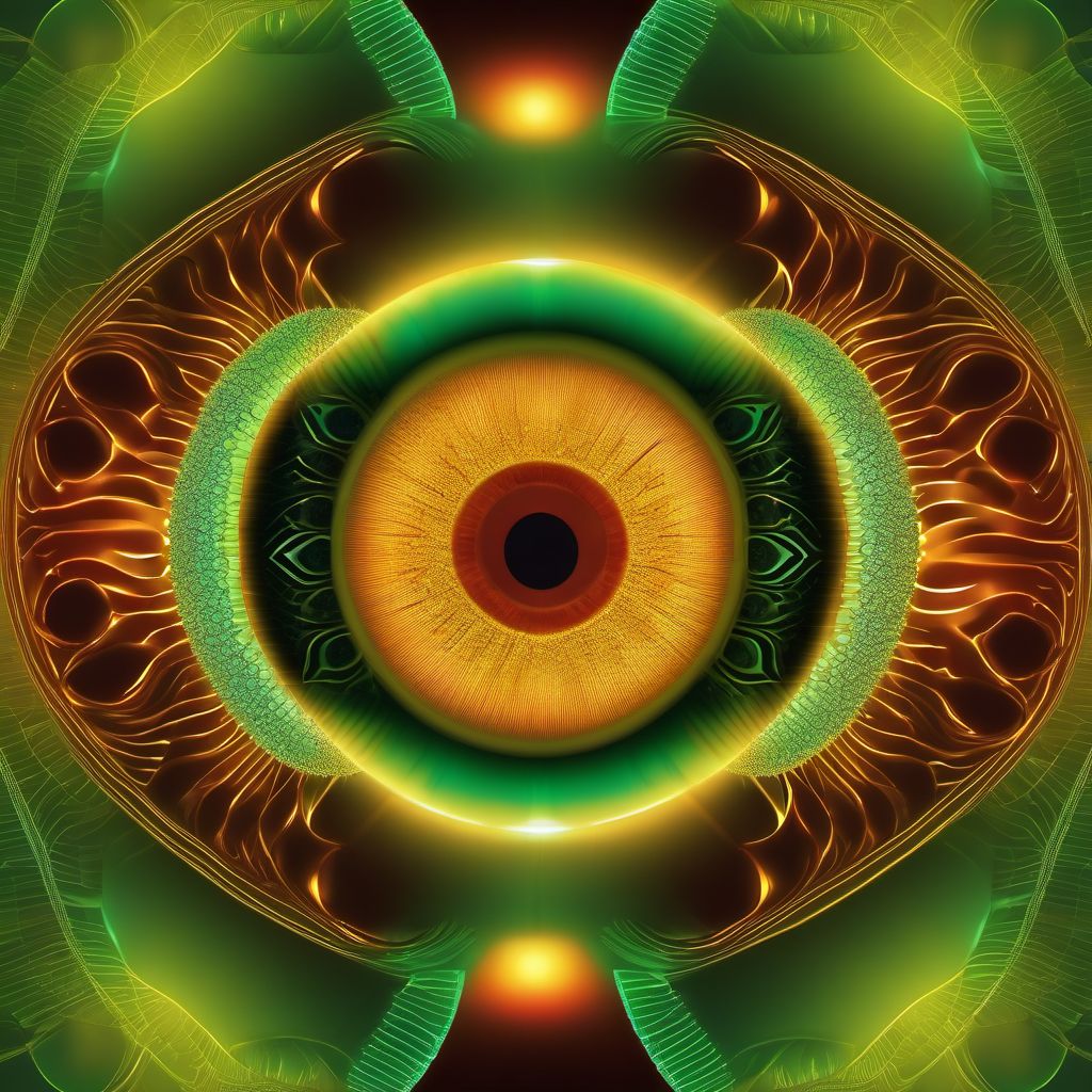 Drusen of optic disc digital illustration