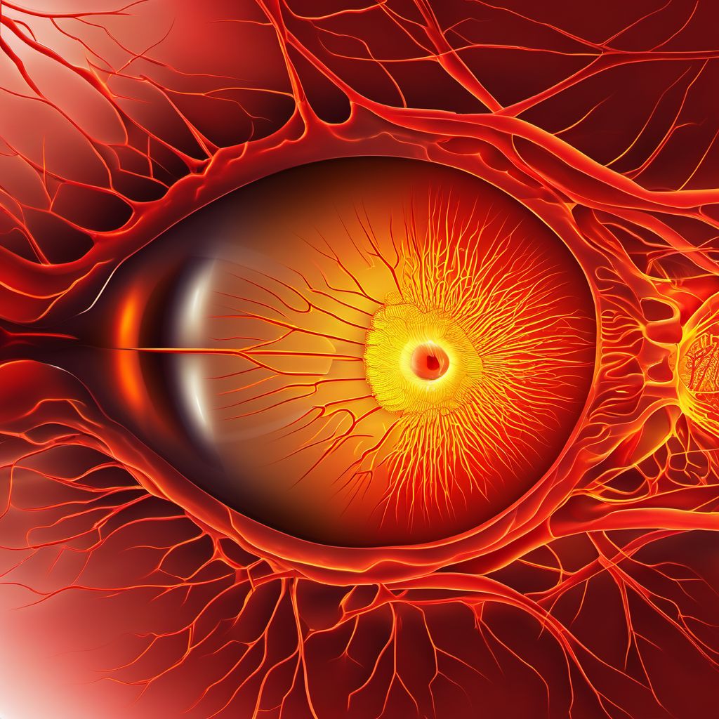 Disorders of visual cortex in (due to) vascular disorders digital illustration