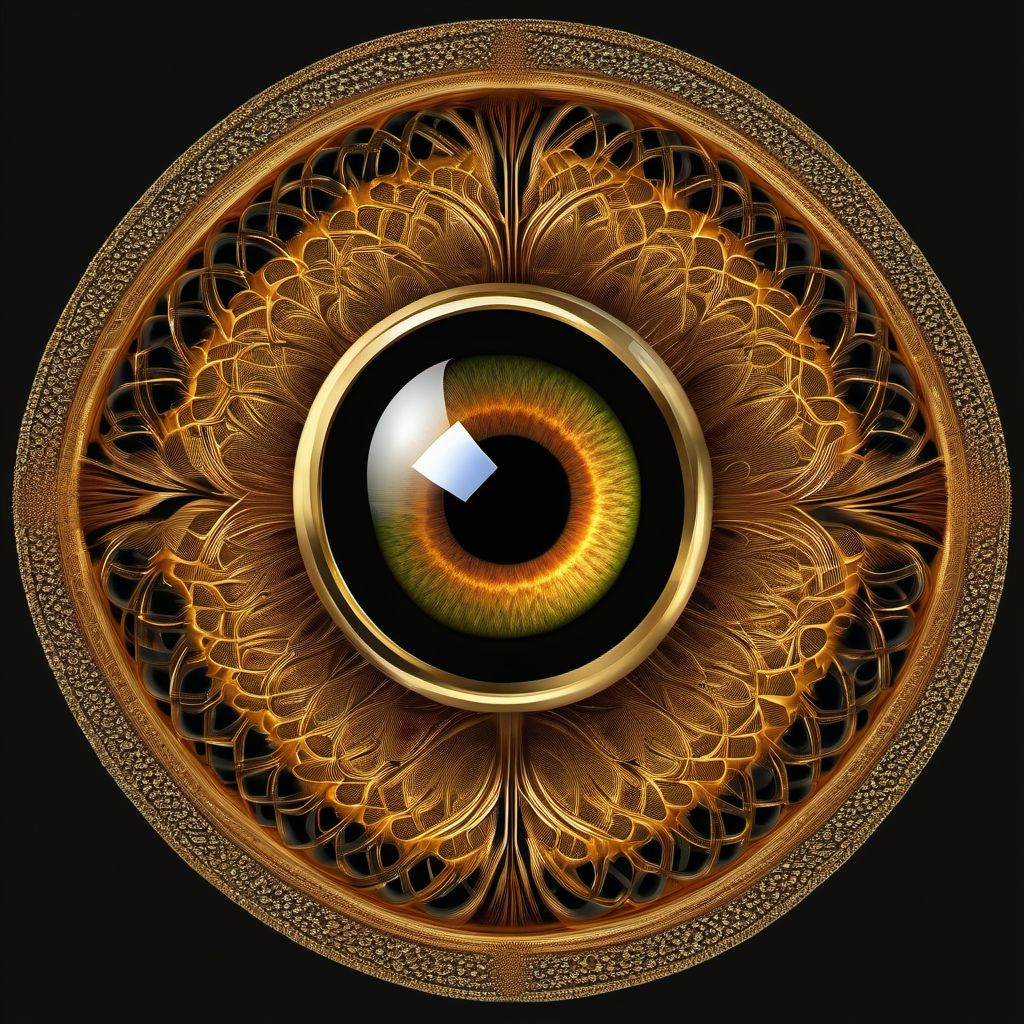 Monocular esotropia with V pattern digital illustration