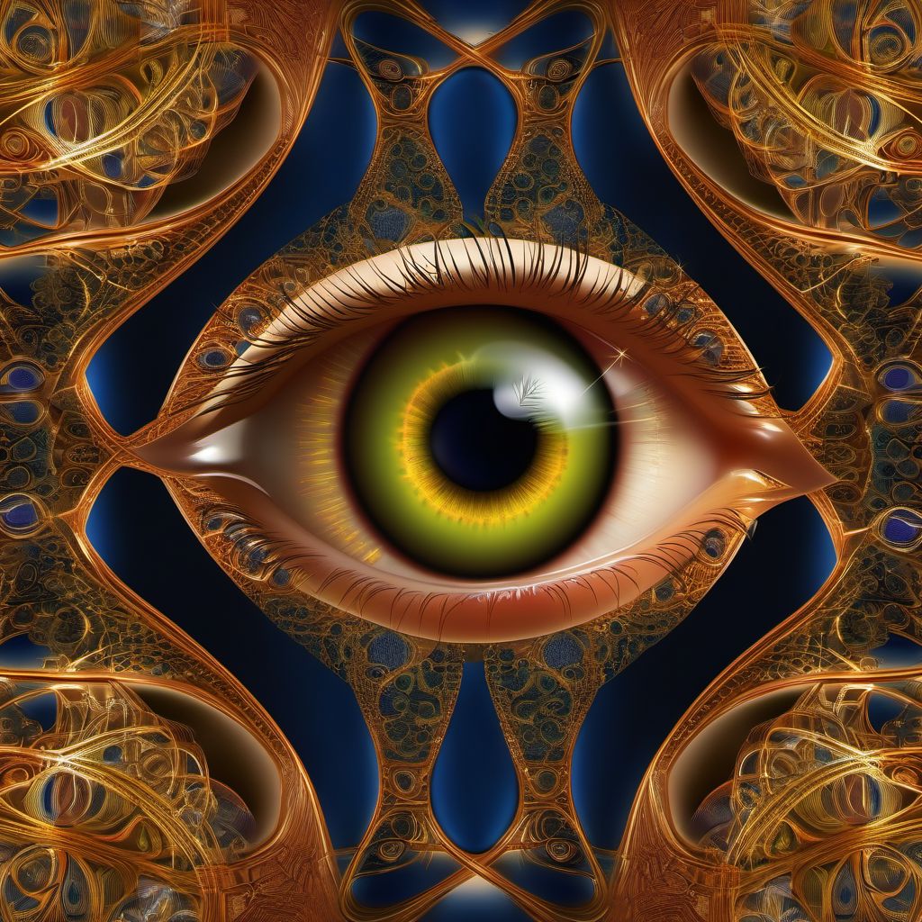 Alternating esotropia digital illustration