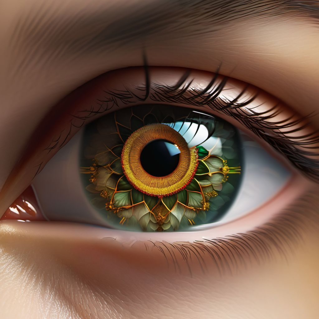 Monocular exotropia with other noncomitancies digital illustration