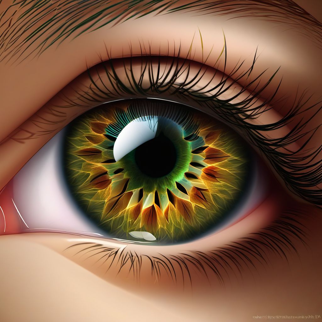 Vertical strabismus digital illustration