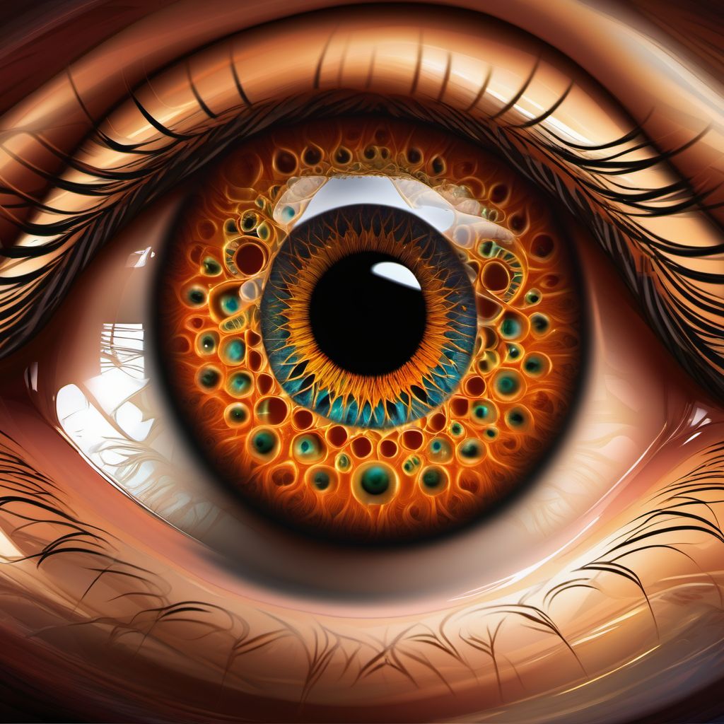 Intermittent alternating exotropia digital illustration