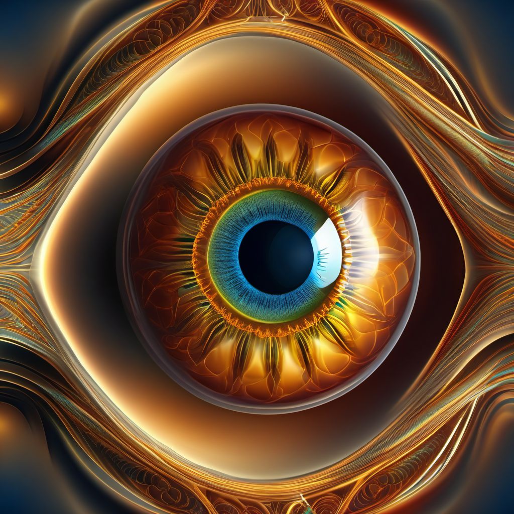 Accommodative component in esotropia digital illustration