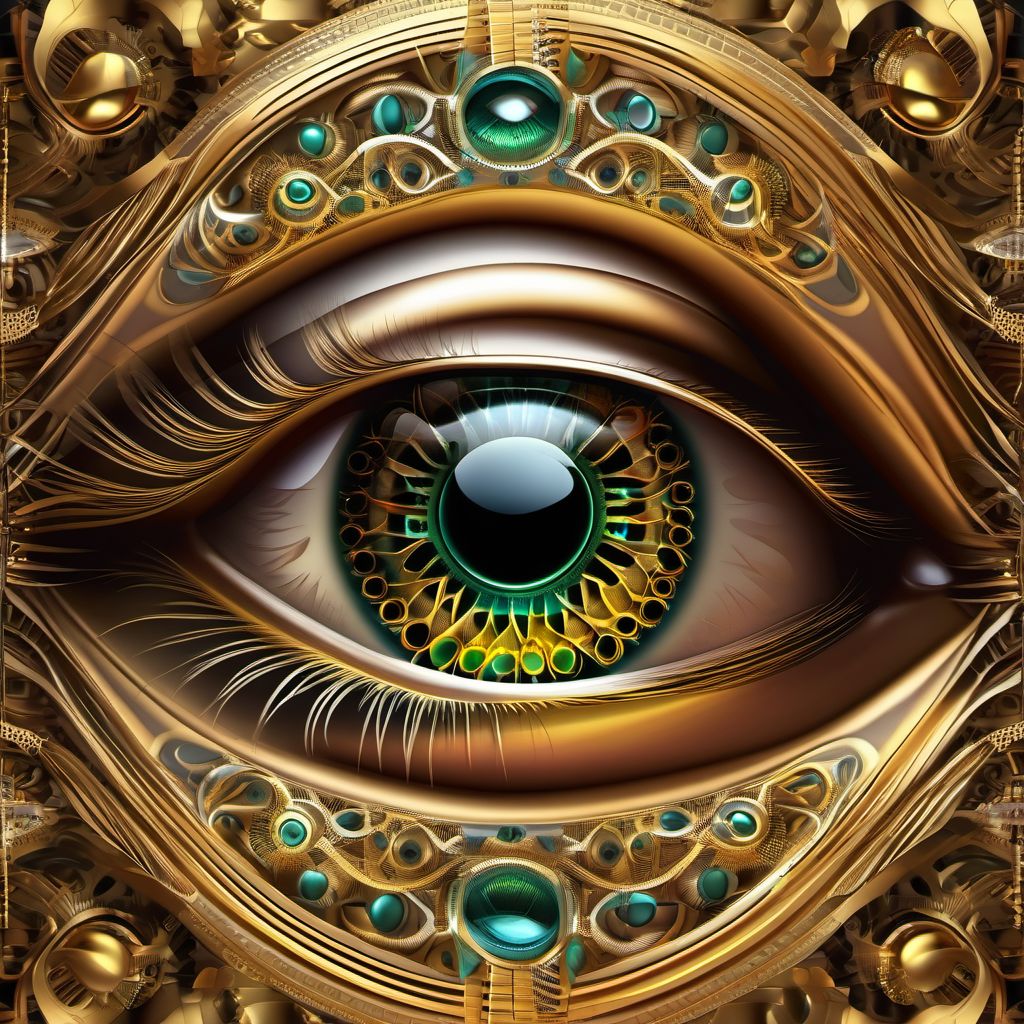 Mechanical strabismus digital illustration