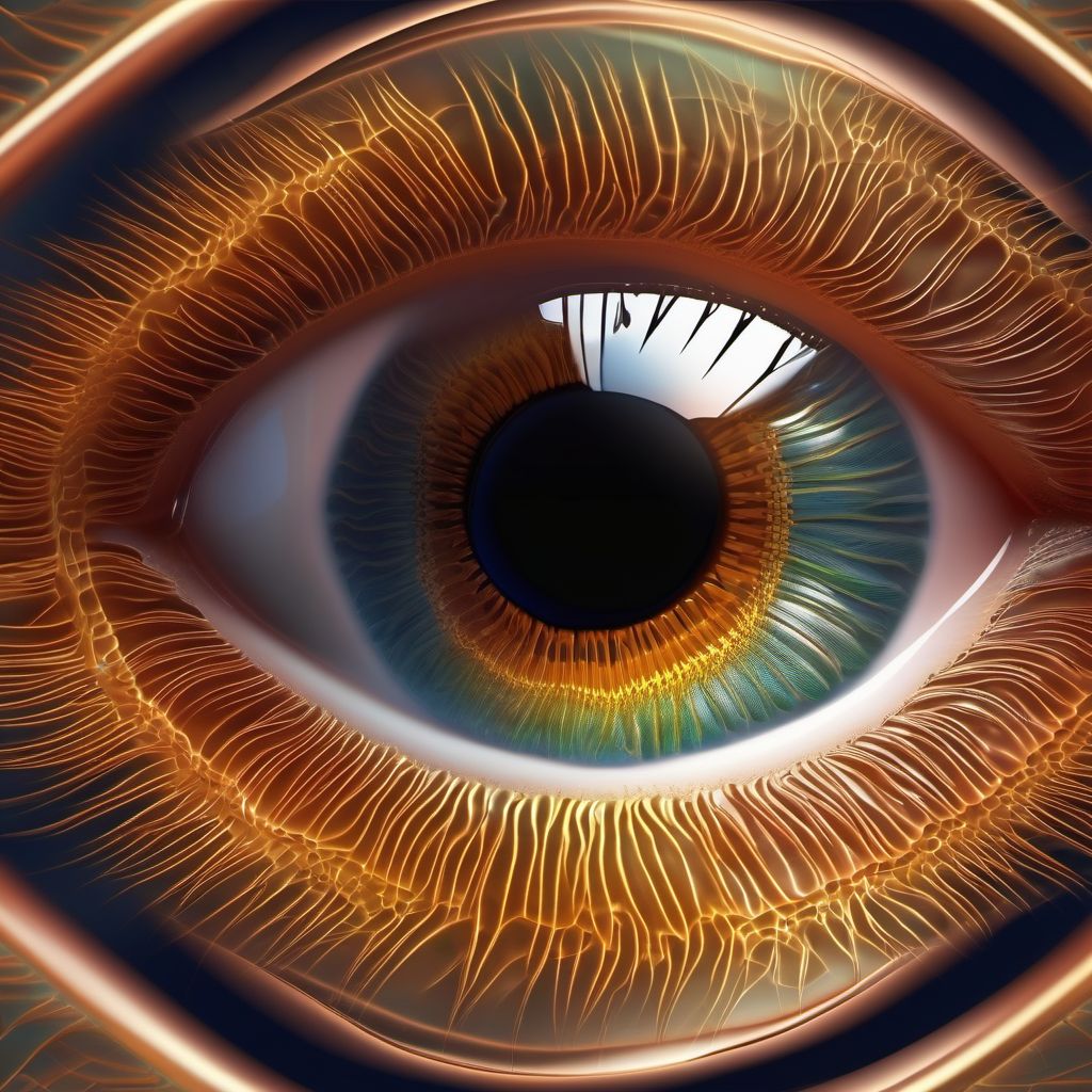 Internal ophthalmoplegia (complete) (total) digital illustration