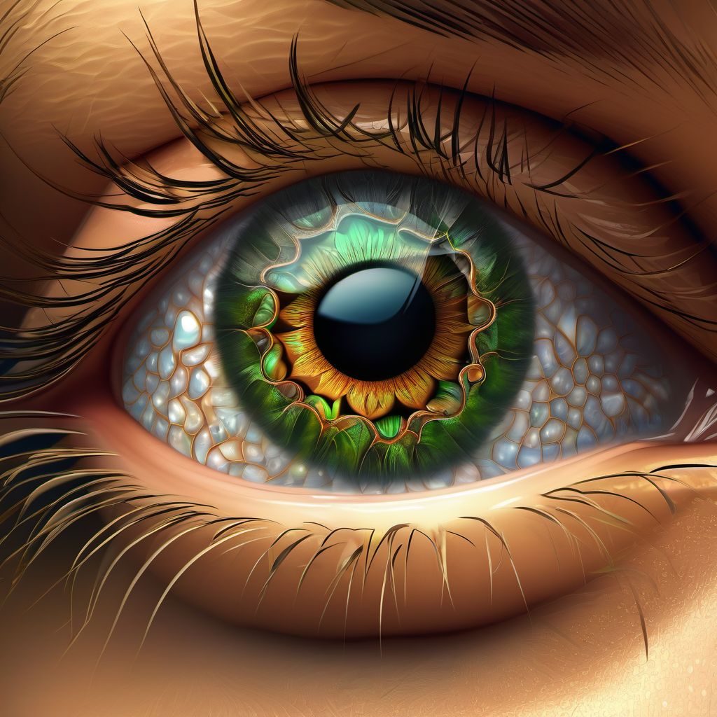 Deprivation amblyopia digital illustration