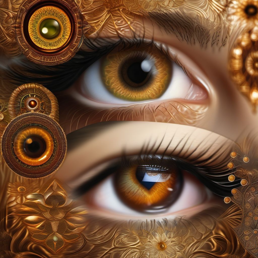 Blindness, both eyes, different category levels digital illustration