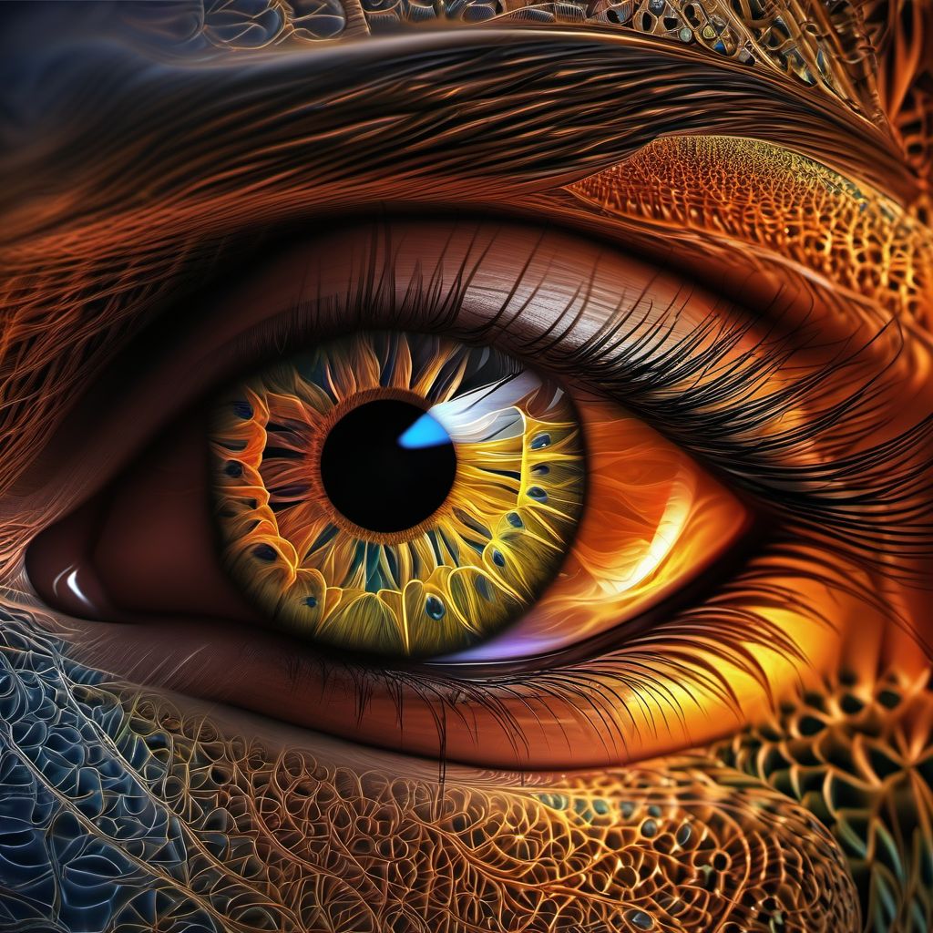 Blindness right eye, category 5 digital illustration