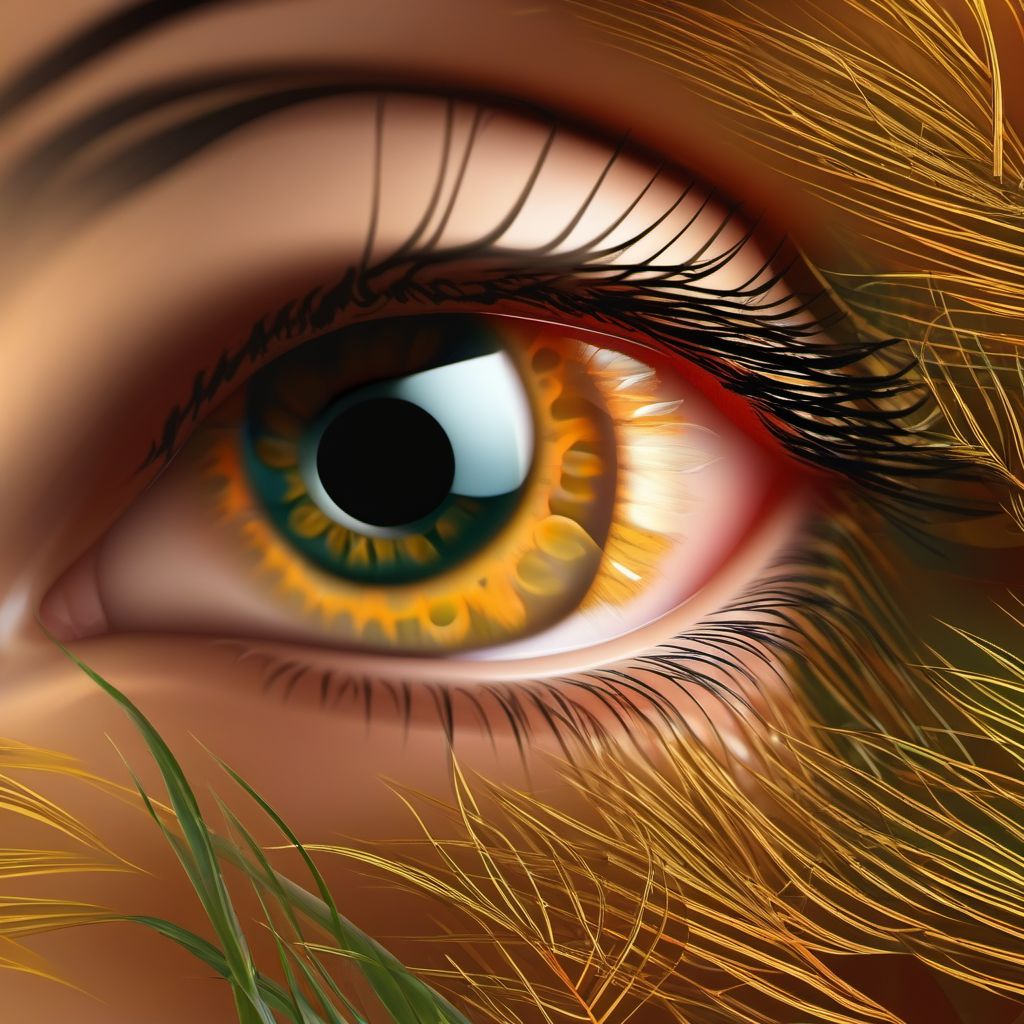 Low vision right eye category 1, blindness left eye digital illustration