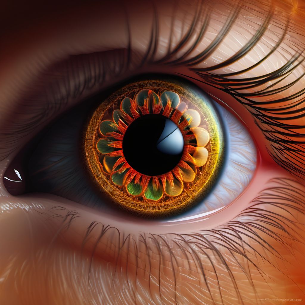 Low vision, right eye, category 1 digital illustration