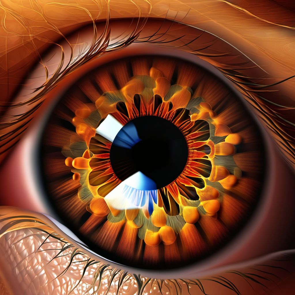 Blindness, right eye, category 3 digital illustration