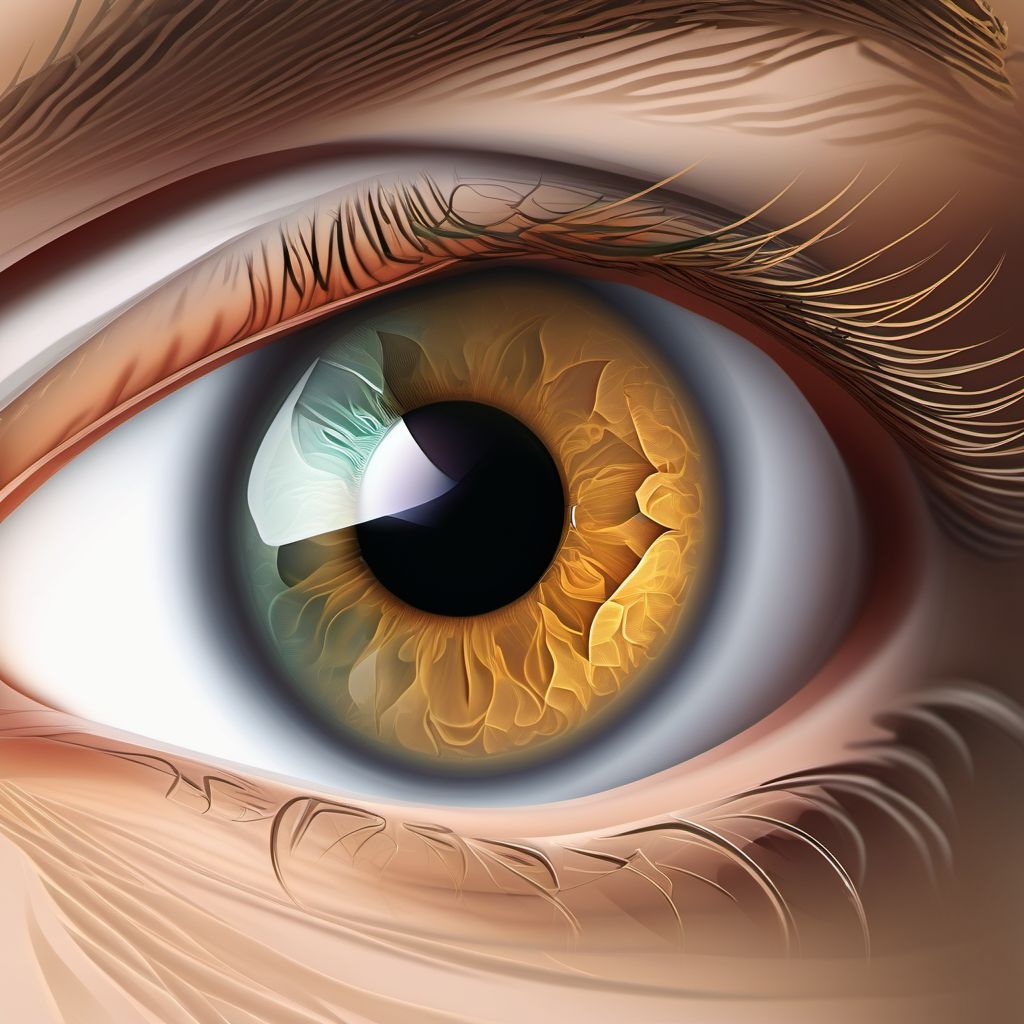 Disorders of the eye following cataract surgery digital illustration